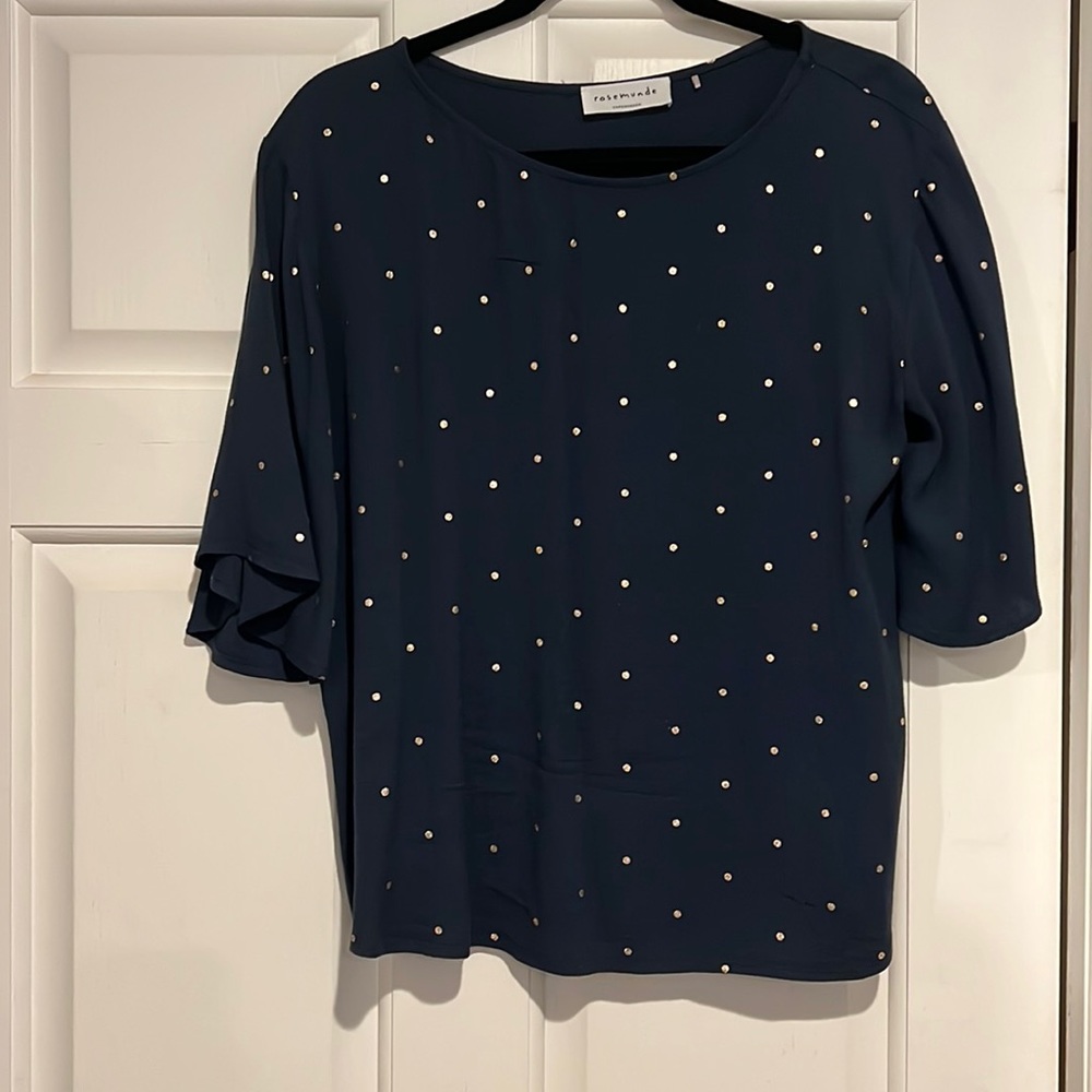Viscose gold dot top
